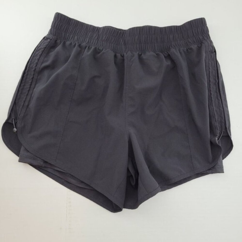 Avia Black on Black High Waisted Athletic Workout Running Shorts Women's Medium